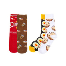 Carica l'immagine nel visualizzatore di Gallery, JAMILA Calze Donna Divertenti e Originali in Cotone, Calzini Simpatici in Varie Fantasie Tg Unica EU 36-42 (4 Pack-Pranzo)