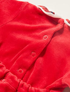 Chicco, Tutina Natale in ciniglia con piedino, Bimbo 0-24, Rosso (412), 6 mesi
