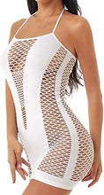 Carica l'immagine nel visualizzatore di Gallery, LOVELYBOBO 2-Pack Fishnet a Strisce da Donna Mini Vestito Sexy Nero + Bianco - Ilgrandebazar