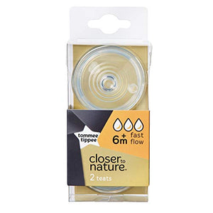 Tommee Tippee Closer to Nature Tettarelle, Flusso Rapido (2 Pezzi) - Ilgrandebazar
