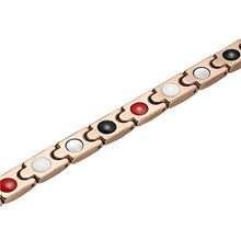 Carica l&#39;immagine nel visualizzatore di Gallery, Ebuty Donne in Acciaio Inox Magnetico Terapia Braccialetto Oro Rosa 4... - Ilgrandebazar