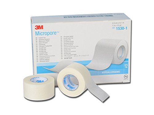 3M Micropore™ - 2.5 cm x 9.14 mt Cerotto delicato in carta, Confezione da 12... - Ilgrandebazar