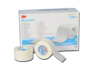 3M Micropore™ - 2.5 cm x 9.14 mt Cerotto delicato in carta, Confezione da 12... - Ilgrandebazar