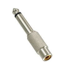 Carica l'immagine nel visualizzatore di Gallery, VCE 6 Pezzi Adattatore Audio RCA femmina－jack 6.3mm maschio mono Connettore...