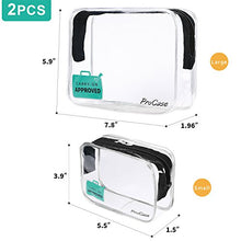 Carica l&#39;immagine nel visualizzatore di Gallery, (2 Pack) ProCase Beauty Case Trasparente da Viaggio TSA Approvato, Quart...