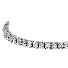 Carica l&#39;immagine nel visualizzatore di Gallery, Bracciale Tennis in Argento 925 Rodiato con Zirconi Bianchi Taglio Diamante,... - Ilgrandebazar