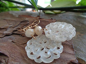 ✿ FIORI DI IN CRISTALLO O RESINA ✿ Orecchini fatti a mano realizzati...