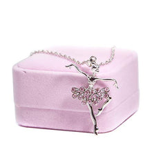 Carica l'immagine nel visualizzatore di Gallery, Danza Ballerina Balletto Pendente Collana Fascino Sorpresa Rosa