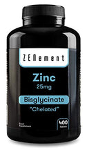 Carica l&#39;immagine nel visualizzatore di Gallery, Zinco 25 mg (Bisglicinato), 400 Compresse | Antiossidante, mantiene forte il...