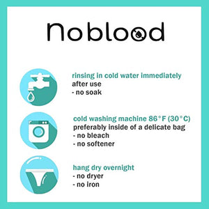 NoBlood Mutande Assorbenti Mestruali = 2 tamponi - Lavabili - XS, Pizzo-pack