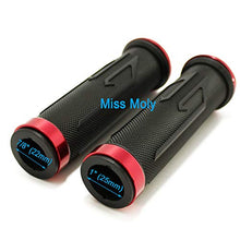 Carica l&#39;immagine nel visualizzatore di Gallery, 7/8&quot; Motociclo Manopole, Moto Manubri Alluminio Gomma per CBR Shadow Rosso - Ilgrandebazar