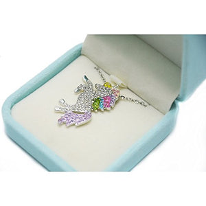 Collana Pendente con Unicorno Fashion Rainbow Crystal Ciondolo Fascino... - Ilgrandebazar