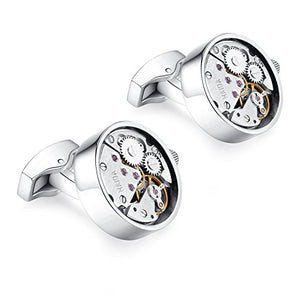 HONEY BEAR Uomo Orologiore i gemelli movimento d'epoca con Gift Argento - Ilgrandebazar