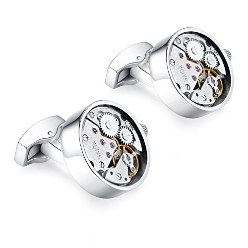 HONEY BEAR Uomo Orologiore i gemelli movimento d'epoca con Gift Argento - Ilgrandebazar