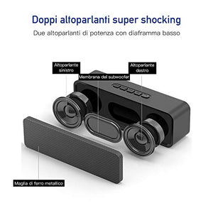 Altoparlante portatile Bluetooth Sonkir, altoparlante wireless 5.0...