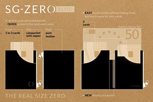 Portafoglio nero/rosso uomo piccolo intelligente e sottile in vera Nero/Rosso