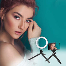 Carica l&#39;immagine nel visualizzatore di Gallery, Zacro - Anello a LED con supporto treppiede e per telefono, 3...