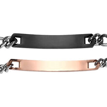 Carica l&#39;immagine nel visualizzatore di Gallery, Jovivi Bracciale Coppia in Acciaio Inox Her King + His Queen (può originale - Ilgrandebazar