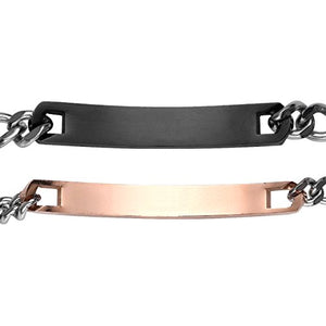 Jovivi Bracciale Coppia in Acciaio Inox Her King + His Queen (può originale - Ilgrandebazar