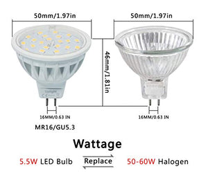 MR16 Lampadine LED Gu5.3 Faretti Bianco Naturale 4000K(La seconda 4000k - Ilgrandebazar