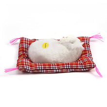 Carica l&#39;immagine nel visualizzatore di Gallery, Zerodis Simulazione Sleeping Cat Toy con Soft Mat Bed durevole Vocalize White - Ilgrandebazar