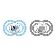 Carica l&#39;immagine nel visualizzatore di Gallery, MAM, Ciuccio anti colica Perfect, in silicone, 16+, confezione doppia, Blu e...