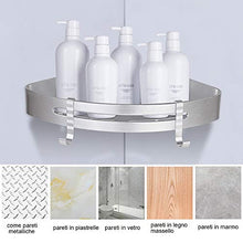 Carica l&#39;immagine nel visualizzatore di Gallery, GOLDGE 2 Pezzi Mensola Doccia per Bagno Mensole da Muro Senza Foratura -...
