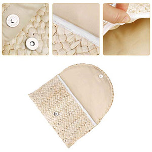 ISIYINER Pochette in Paglia Estiva,Borsa Mare borsa da donna Eleganti Clutch...