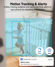 Carica l&#39;immagine nel visualizzatore di Gallery, GALAYOU 2K Telecamera Wifi Interno, Videocamera Sorveglianza Interno Wifi, IP Cam 360 con Visione Notturna, Tracciamento di Movimento, Audio Bidirezionale, Funziona con Google Assistant G2
