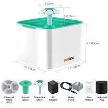Carica l&#39;immagine nel visualizzatore di Gallery, Petacc Fontana per Gatti Dispenser Acqua Erogatore Bianco e Verde - Ilgrandebazar