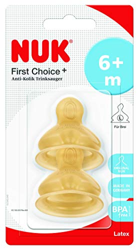 Nuk 10713239 First Choice+ Tettarella, Lattice, 6-18 Mesi, 2 Fori Misura L - Ilgrandebazar