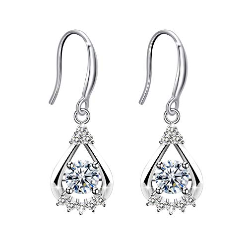 Amilril Orecchini Goccia Donna, Argento Sterling 925 con 5A Zirconi Cubici,... - Ilgrandebazar