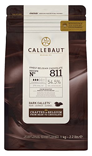 Callebaut 54.5% gocce di Cioccolato Fondente (callets) 1kg Nero