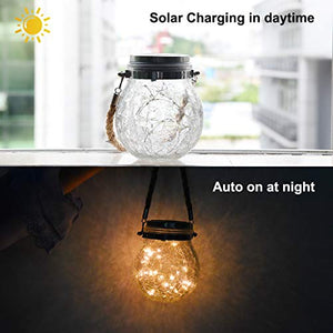 Qomolo Lanterna Solare LED Lampade da Esterno Luci Solari 1 Confezione