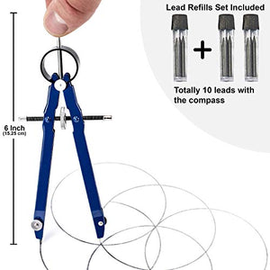 Compasso in Metallo per Geometria - Migliore Disegno, Disegno Tecnico,...