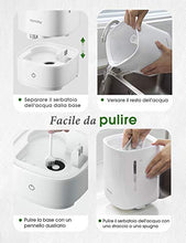Carica l&#39;immagine nel visualizzatore di Gallery, Homasy Umidificatore 4,5 L, Ultrasuoni a Riempimento Bianco