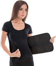 Carica l&#39;immagine nel visualizzatore di Gallery, Fascia post operatoria- Fascia dopo parto-Fascia contentiva- Cintura post operatoria- Pancera Addominale Per Compressione Сon Cottone -Altezza 24 cm UNISEX Uomo Donna Medium Nero