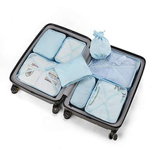 Carica l'immagine nel visualizzatore di Gallery, Organizer per valigie 8 pezzi ultimi viaggi organizzatori di Light Blu
