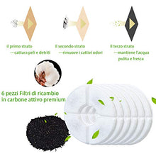 Carica l'immagine nel visualizzatore di Gallery, ZITFRI 6 PCS Filtri Fontana Gatto Filtro Fontanella per Gatti Cane Filtri...