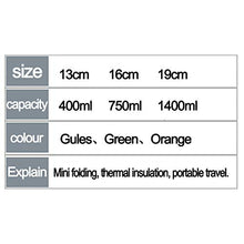 Carica l'immagine nel visualizzatore di Gallery, Manuka 3 Pezzi Ciotola Pieghevole in Silicone con Coperchio, insalatiere...