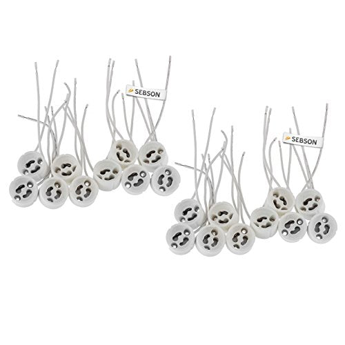 SEBSON® 20 x GU10 Portalampada Ceramica, Attacco LED [Classe di... - Ilgrandebazar