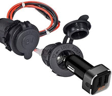 Carica l'immagine nel visualizzatore di Gallery, Enisina Presa accendisigari DC 12V-24V 120W per Barca, Auto, motocicletta, impermeabile, con cavo di connessione da 0.6m