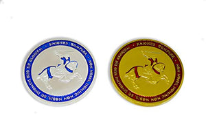 Donatio Cavaliere Crusader Croce Cristo Soldato Placcato Oro e Argento...