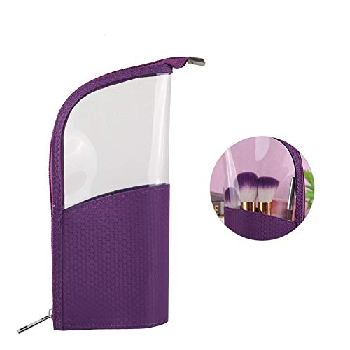 Organizzatore per pennelli trucco, astuccio penne da ufficio, Viola