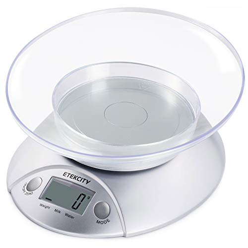 ETEKCITY Bilancia da Cucina Digitale Elettronica 5kg/11lb, Chiaro - Ilgrandebazar