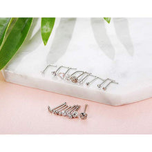 Carica l&#39;immagine nel visualizzatore di Gallery, Milacolato 20G Naso Stud Set I Forma Cartilagine Tragus Piercing CZ Acciaio... - Ilgrandebazar