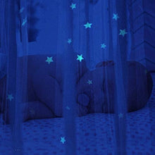 Carica l&#39;immagine nel visualizzatore di Gallery, Baldacchino Glow in the Dark per Letto per Bambini o Culla Tenda Gioco Zanzariera Grande con Stelle Luminose