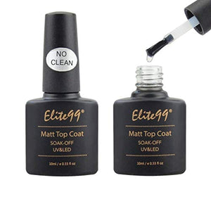 Elite99 Base e Top Coat Semipermanente con Primer e Top Coat Opaco per Smalti Semipermanenti in Gel UV LED