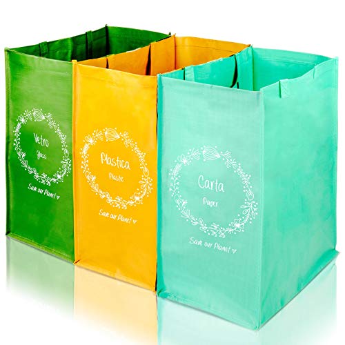 Set Da 3 Contenitori Colorati Bidone Spazzatura Bidoni Raccolta Secchi... - Ilgrandebazar
