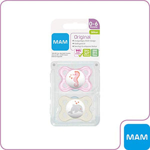 MAM 542422 - Ciuccio"Original" in silicone per bambine da 0 a 6 mesi, senza... - Ilgrandebazar
